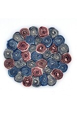 Felt Swirl Trivets, Nepal Felt Swirl Trivets, Nepal