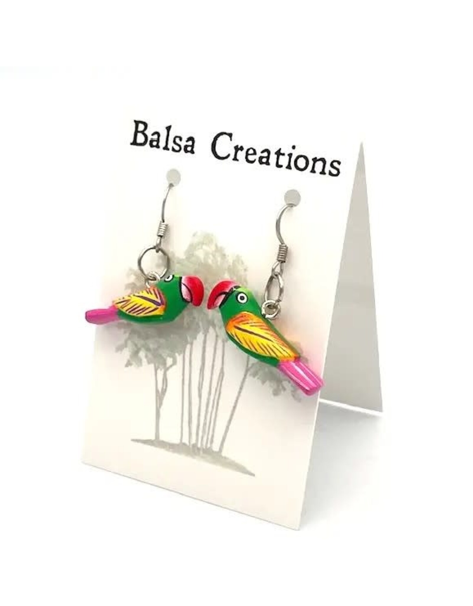 Balsa Wood Earrings, Nicaragua