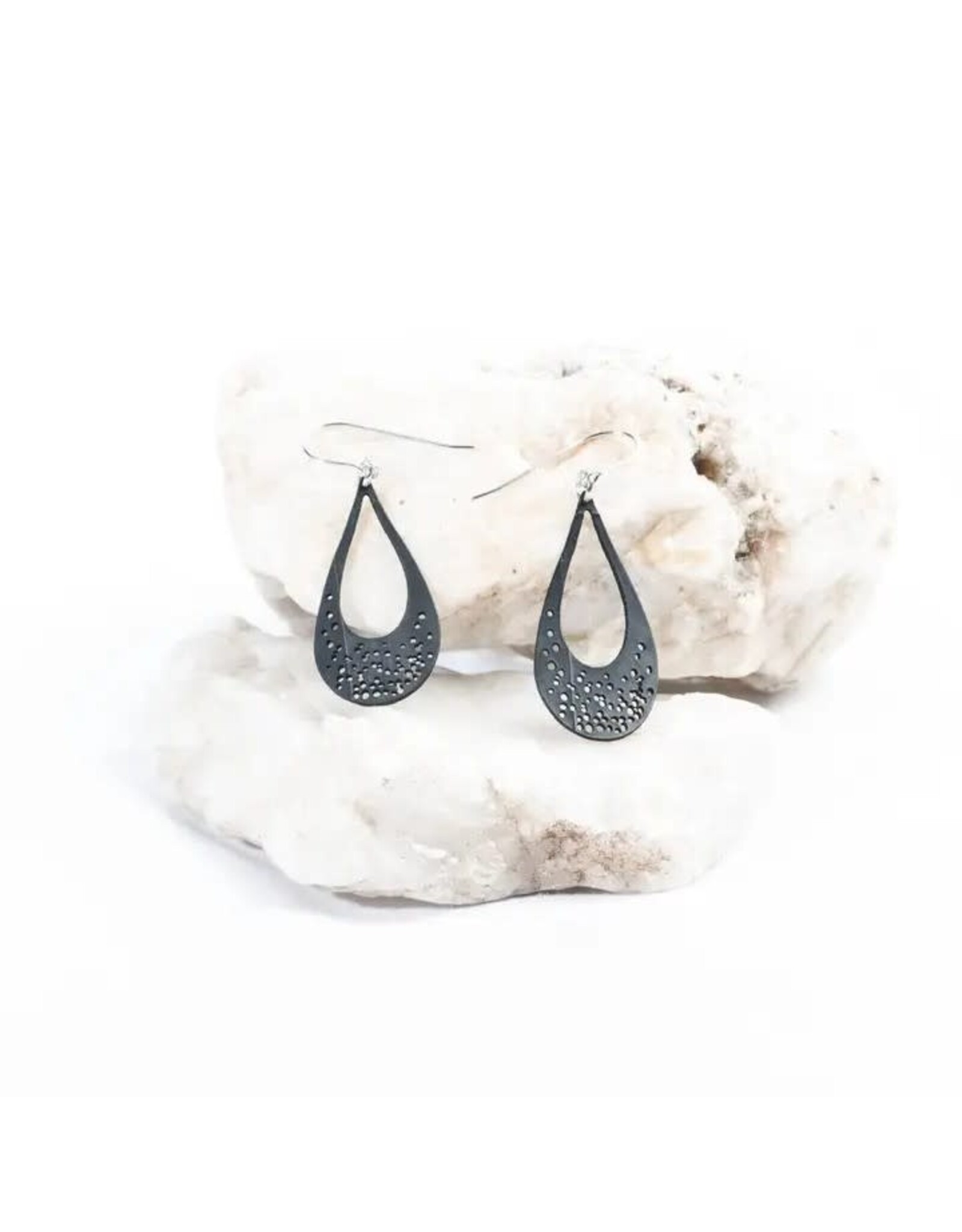 Tiny Tear Drop Earrings,  Rubber, USA SMALL