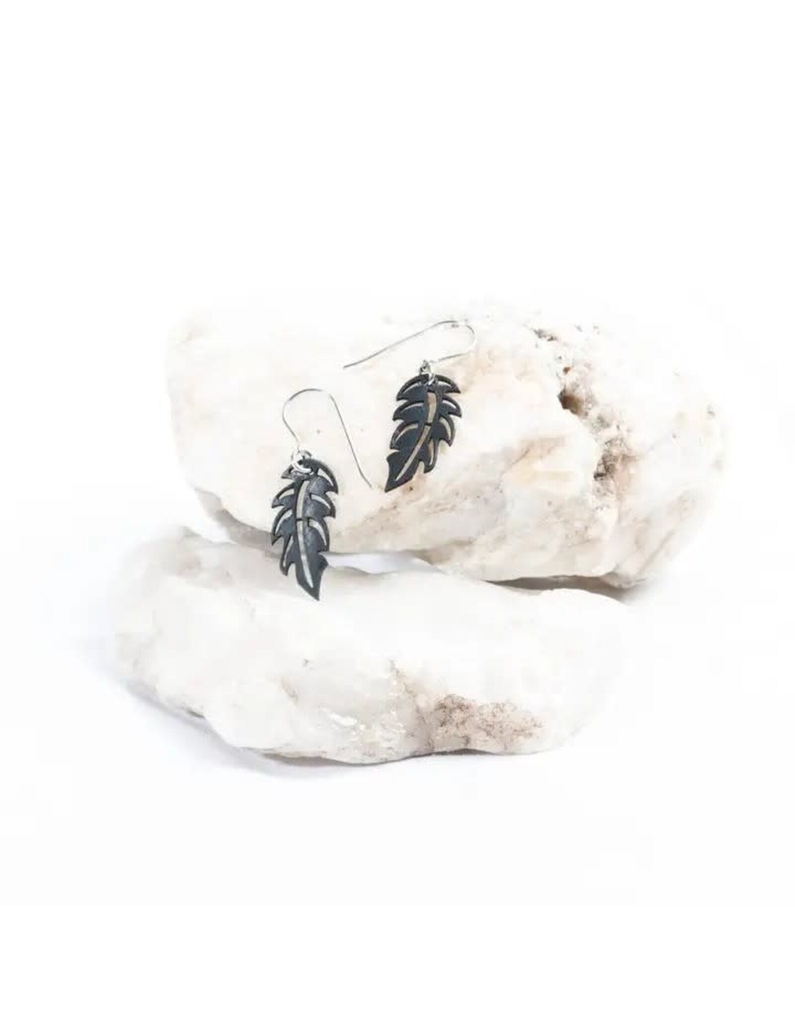 Tiny Feather Inner Tube Earring, USA. SMALL