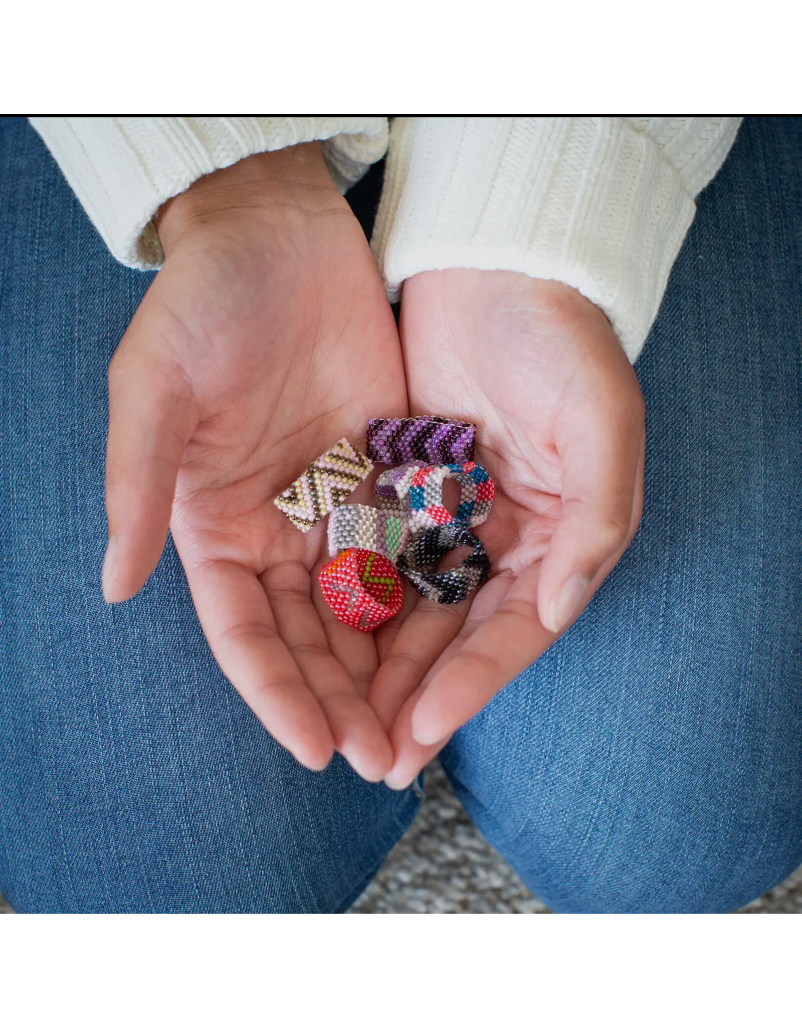 Geometric Beaded Ring, Guatemala