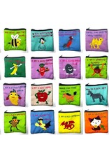 "Chalee" Embroidered Coin Purse with Quotes, Vietnam