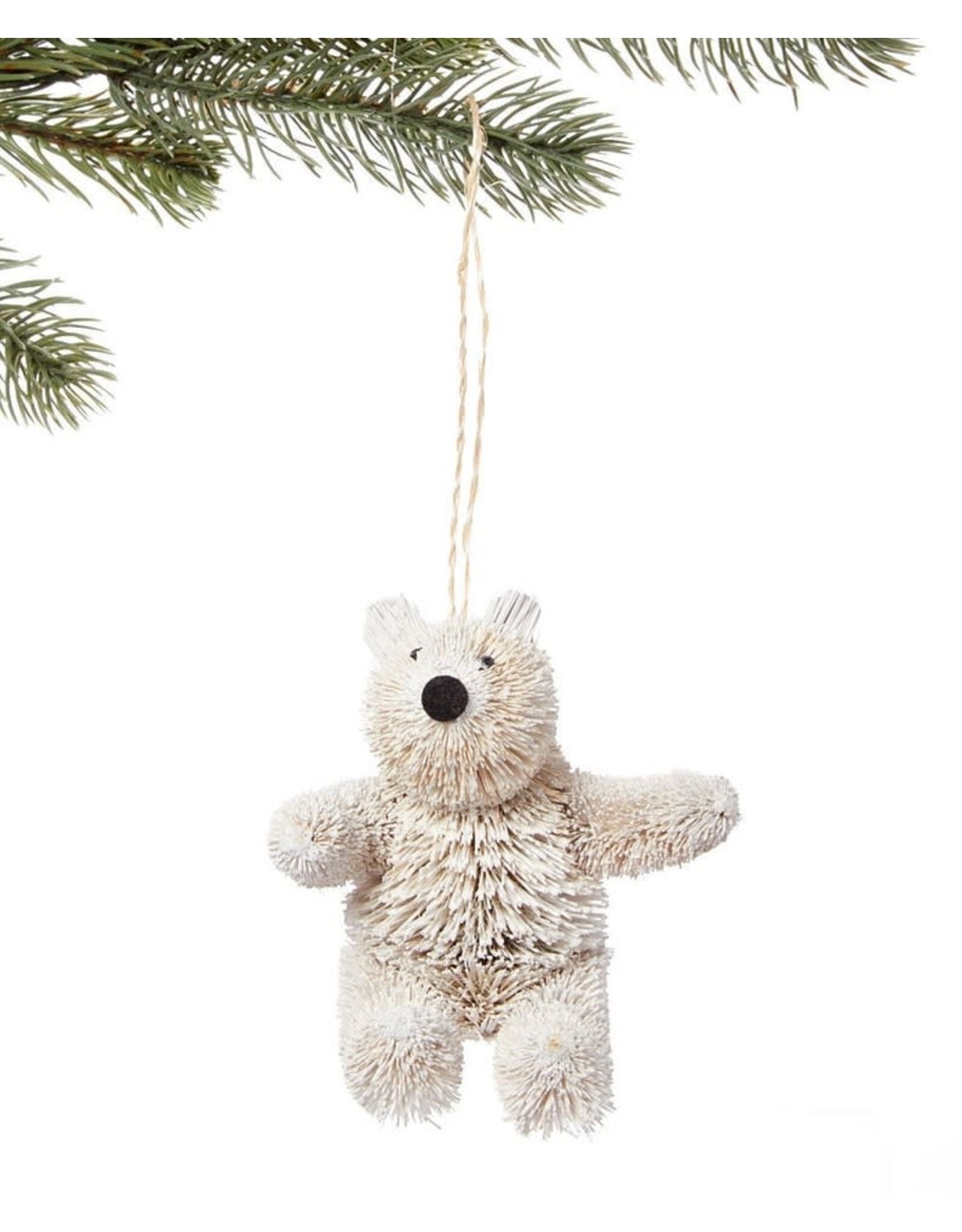 Trade roots Bottle Brush Polar Bear Ornament, Philippines