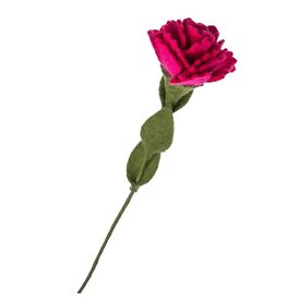 Felt Flower - Pink Carnation, kyrgyzstan