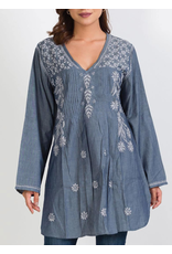 Trade roots Divya Chambray Tunic- M