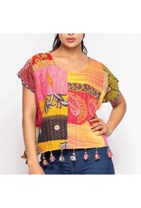 Cotton Kantha Crop Top, India