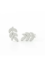 Rowen Leaf Studs silver