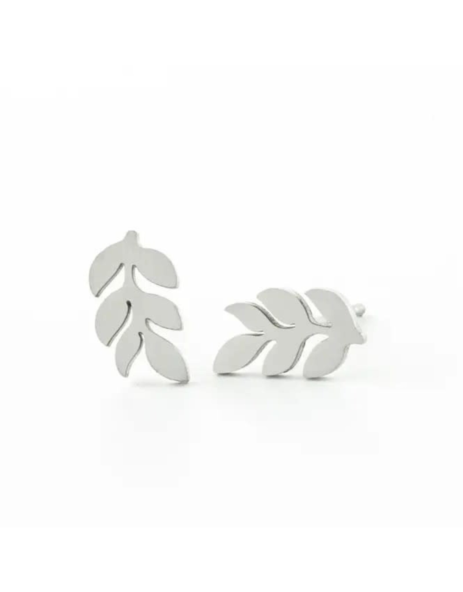 Rowen Leaf Studs silver