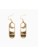 Moonview  Earrings, Smoke Guatemala