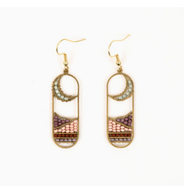 Moonview  Earrings, Blush, Guatemala
