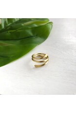 Coiled Wrap Ring - Gold, India