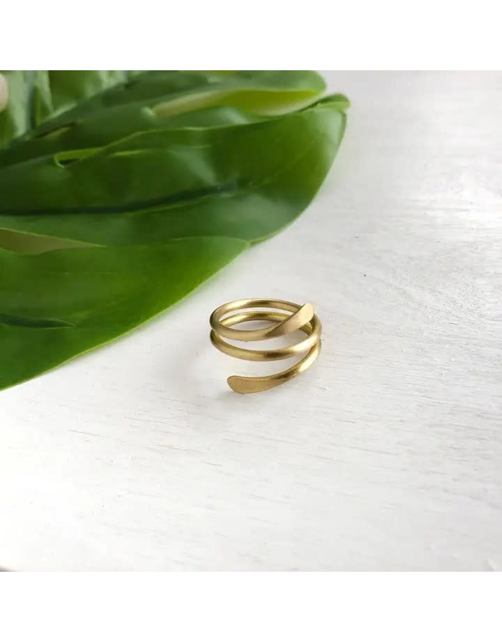 Coiled Wrap Ring - Gold, India