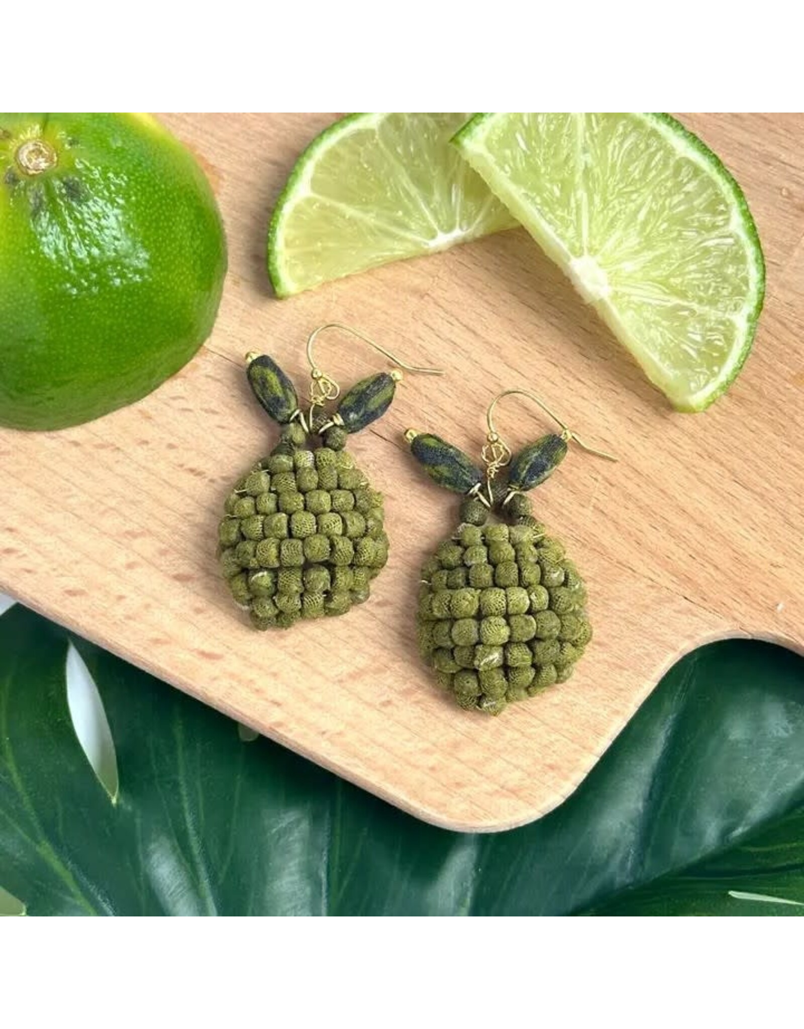 Kantha Earrings- Fruits