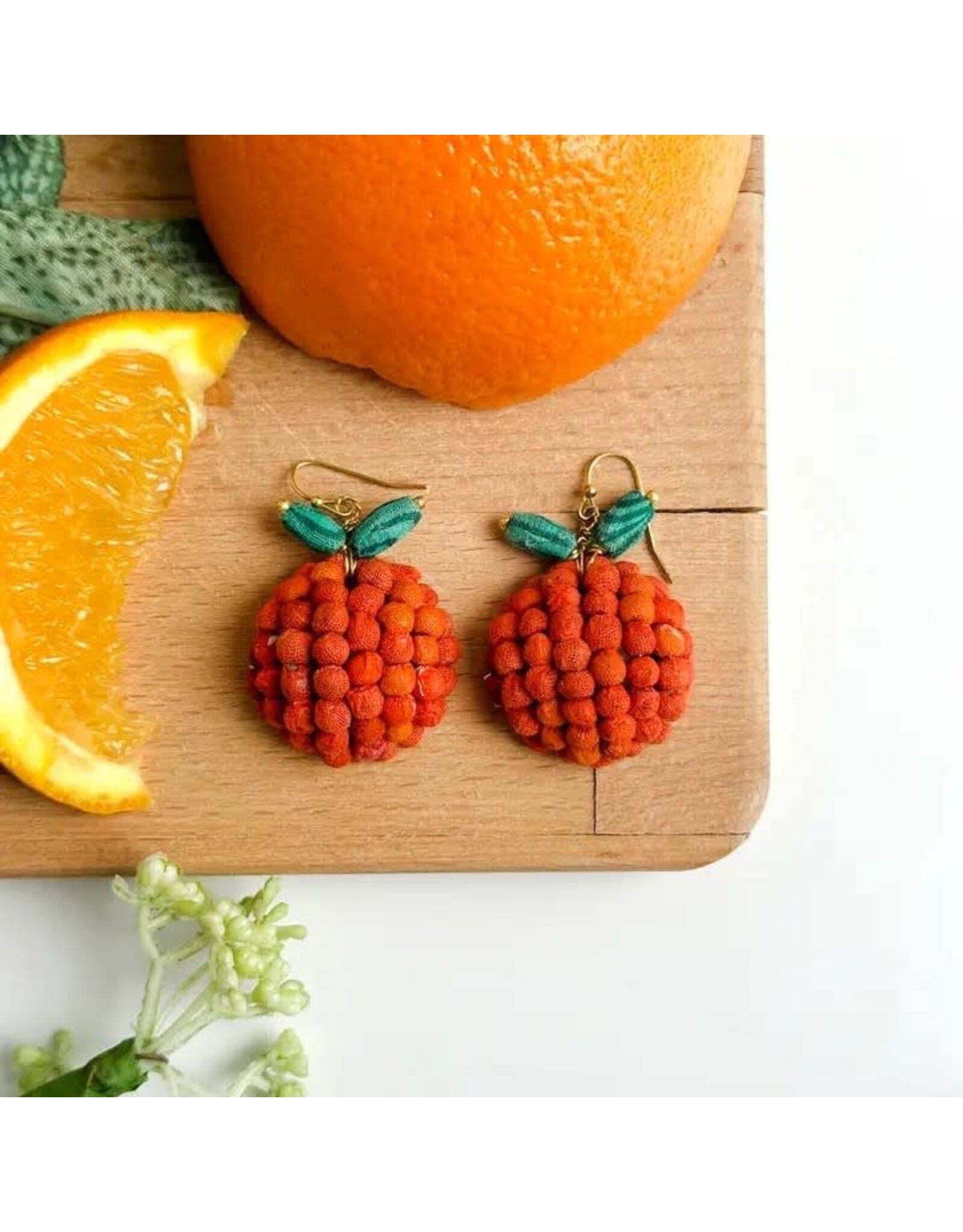 Kantha Earrings- Fruits