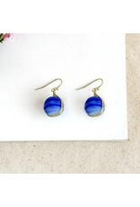 Marbled Glass Drop Earrings, India