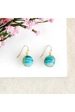 Marbled Glass Drop Earrings, India