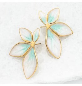 Flourish Mint Leaf Earrings
