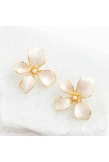 Hope in Bloom Flower Earrings, Tuscan Tan Hope in Bloom Flower Earrings, Tuscan Tan
