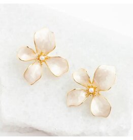 Hope in Bloom Flower Earrings, Tuscan Tan Hope in Bloom Flower Earrings, Tuscan Tan