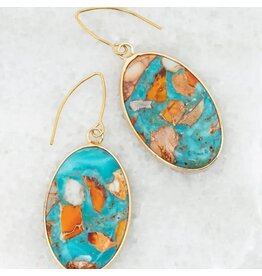 Sierra Bloom Turquoise Emperor Stone Earrings