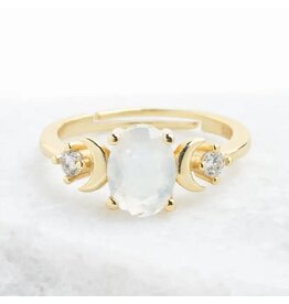 Starlight Moonstone Ring