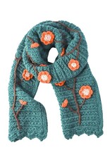 Embroidered Wool Scarf, Peru, multiple colors