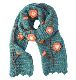 Embroidered Wool Scarf, Peru, multiple colors