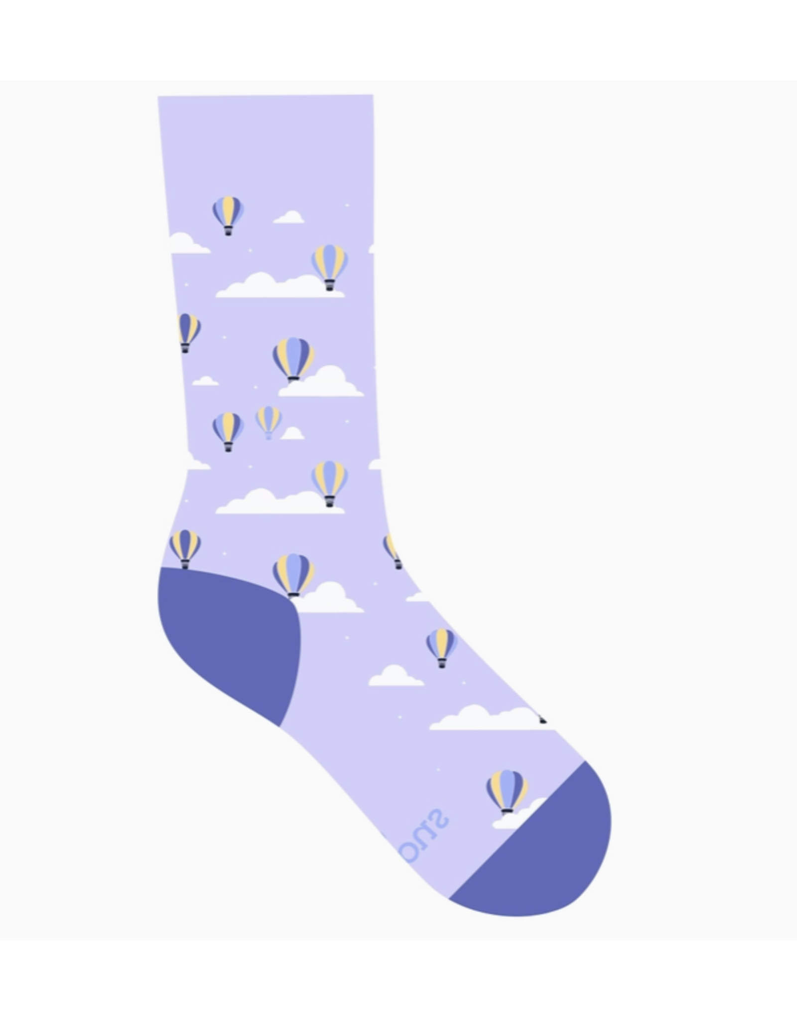 Socks That Fight Childhood Cancer (Purple Hot Air Balloon)