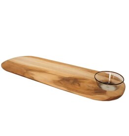 Long Single Oh Charcuterie Teakwood Board (27” L ) Guatemala