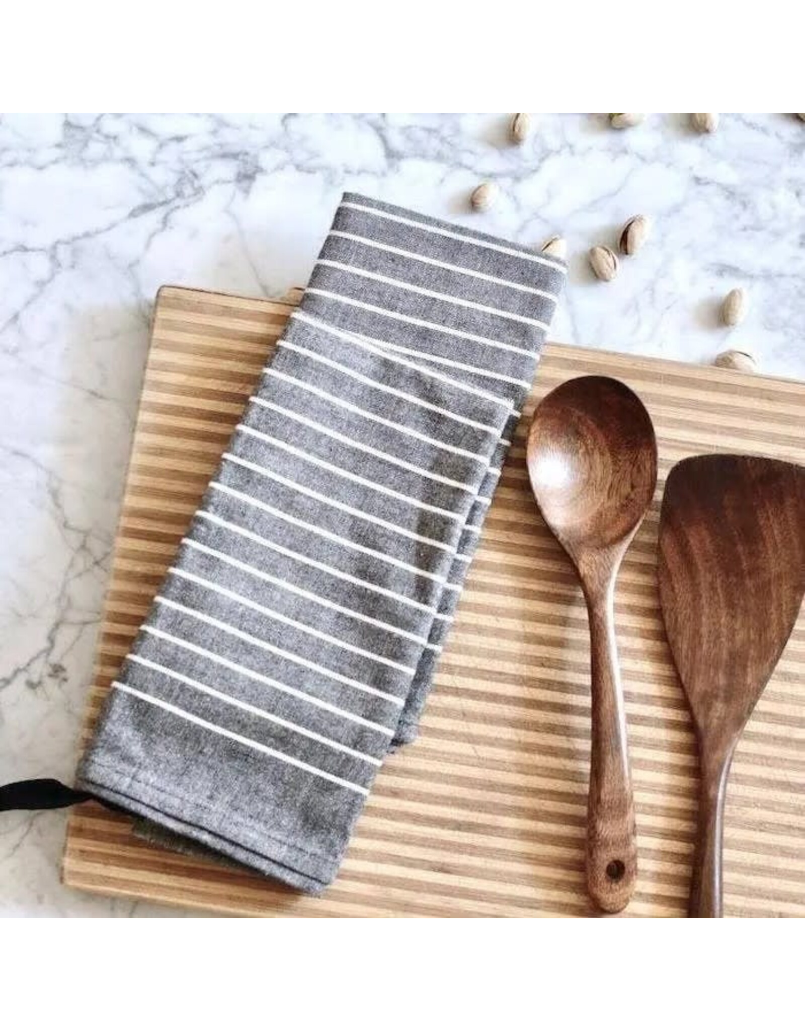 Gray Cotton Tea Towels Kitchen Essentials - Set of 2, India
