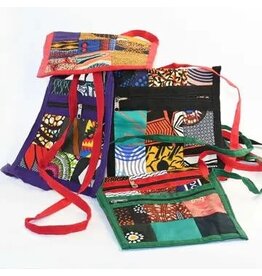 Travel Neck Pouch, Patchwork, Kenya Travel Neck Pouch, Patchwork, Kenya