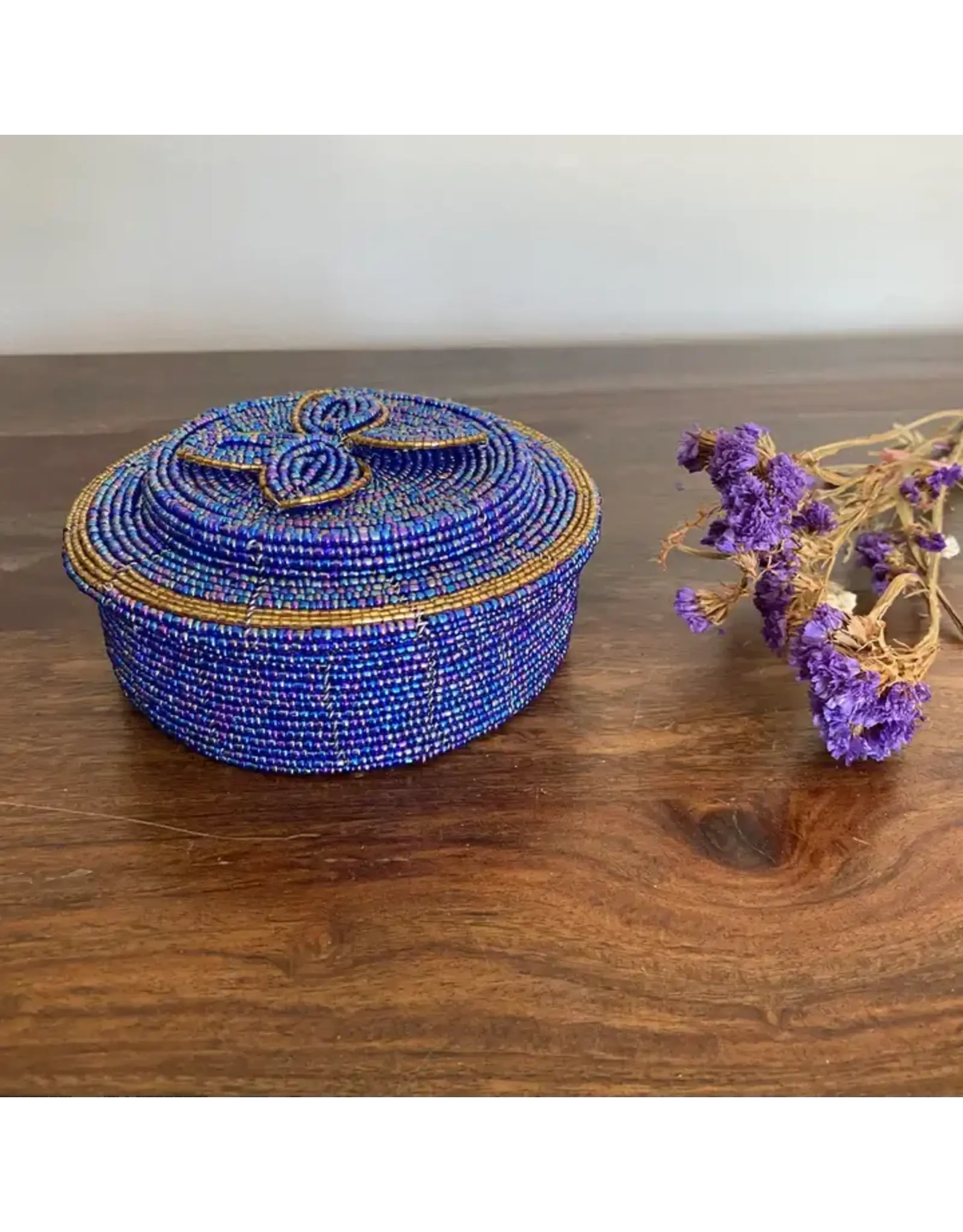 Jewelry Organizer, Beaded Round, Kenya