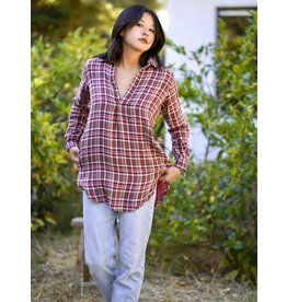 Jemima Plaid Top, Red