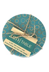 Bamboo Inlay Coasters set/4, Turquoise