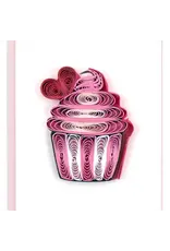Trade roots Quilled Lovely Cupcake Gift Enclosure Mini Card, Vietnam