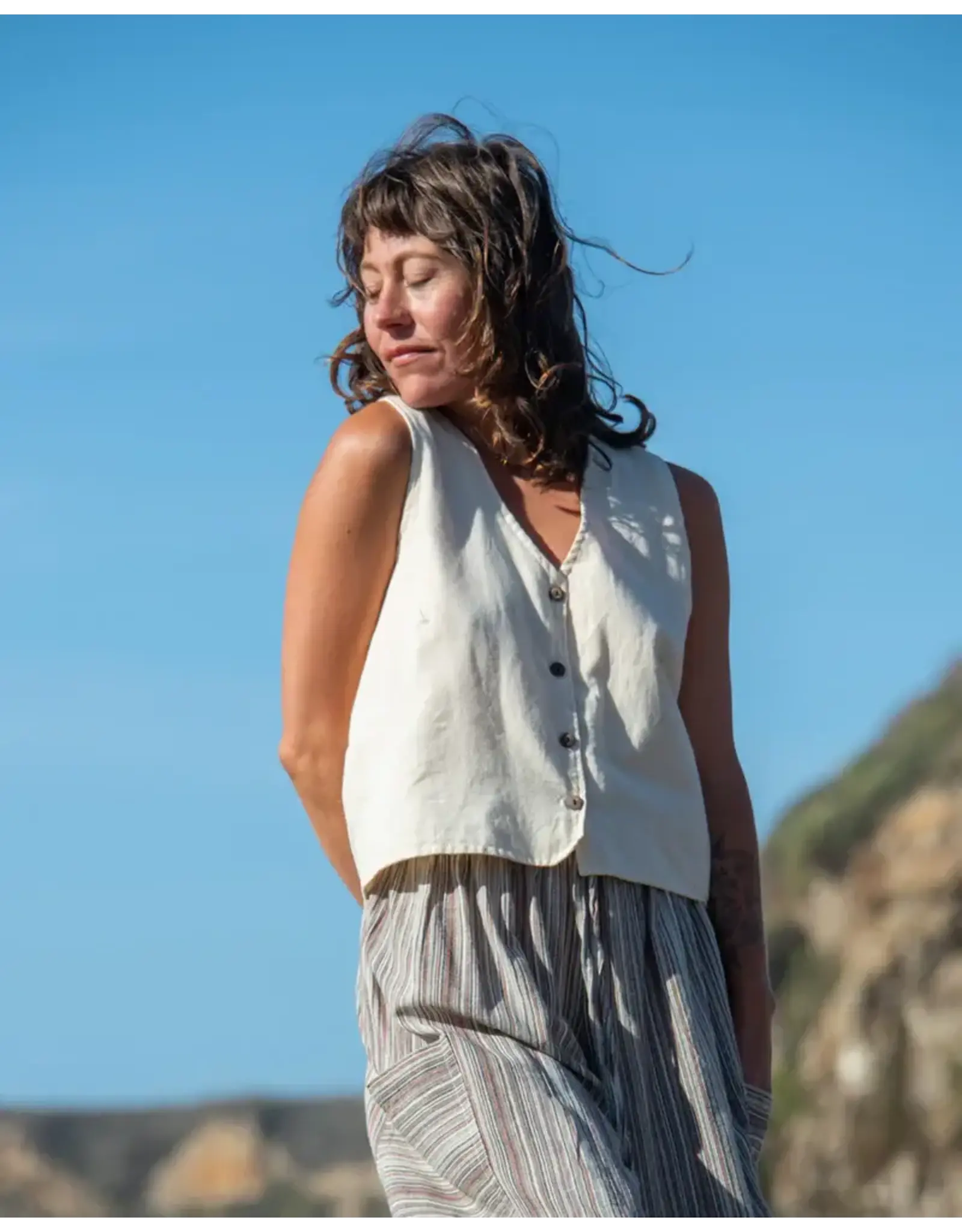 Button Down Kurta Vest