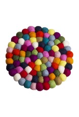 Trade roots Felt  Ball Trivet, Round, Nepal