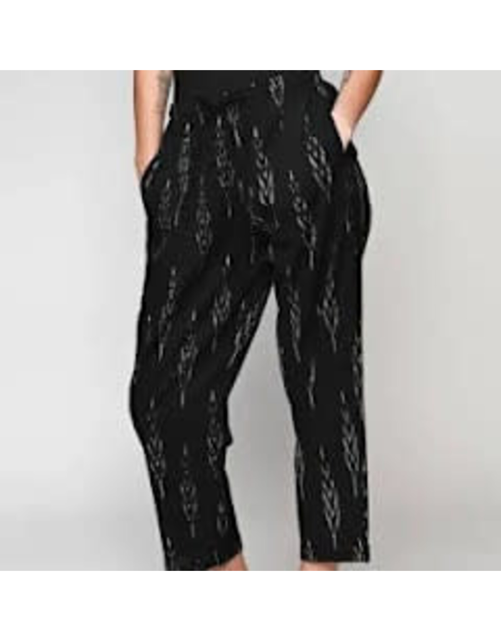 Black Ikat Handloom Pants, India