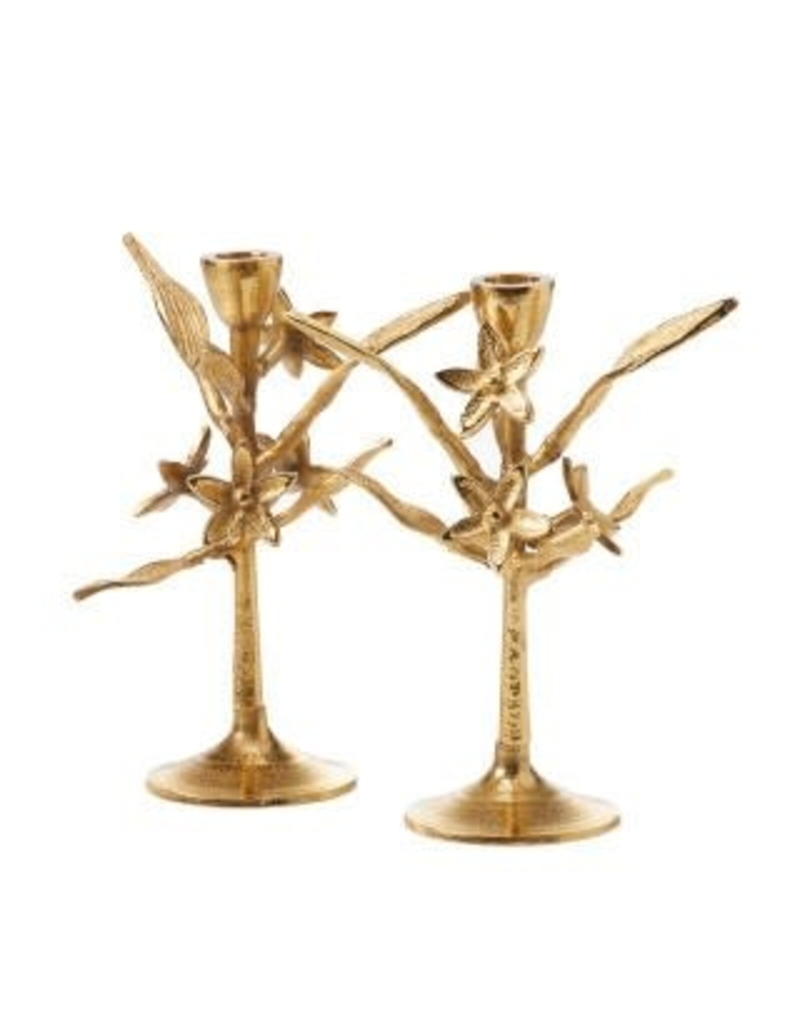 Blooming Orchid Candle Holders- Set of 2, India