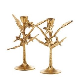 Blooming Orchid Candle Holders- Set of 2, India