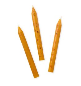 Marigold Petal Taper Candles, Set of 3, India