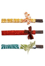 Palm Wood Chopstick in Fabric Wrap