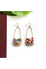 Embedded Kantha Earrings, India