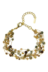 Reena Silk and Stone Bracelet, Thailand