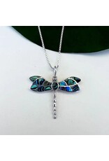 Abalone Dragonfly Necklace - Sterling Silver, Indonesia
