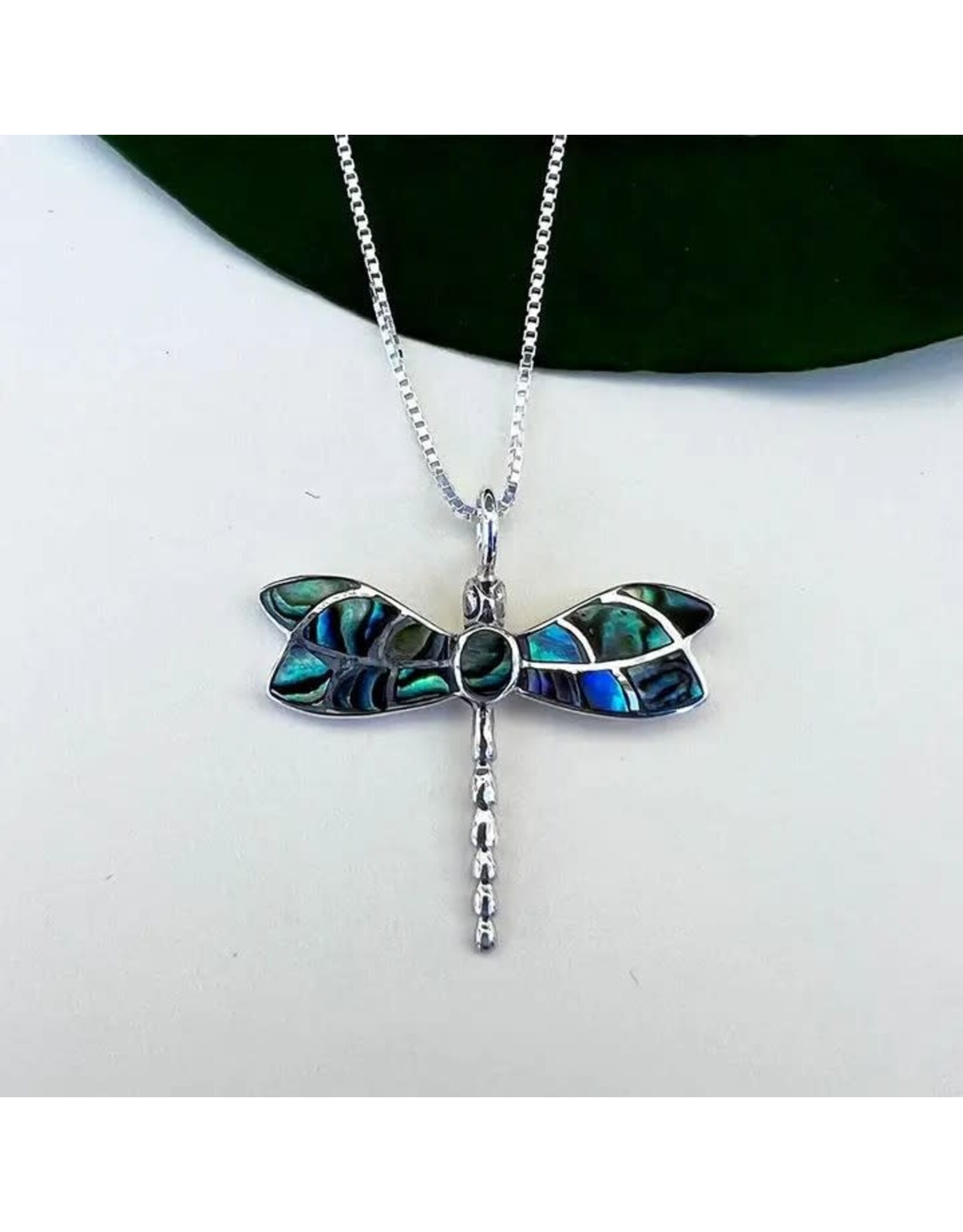 Abalone Dragonfly Necklace - Sterling Silver, Indonesia