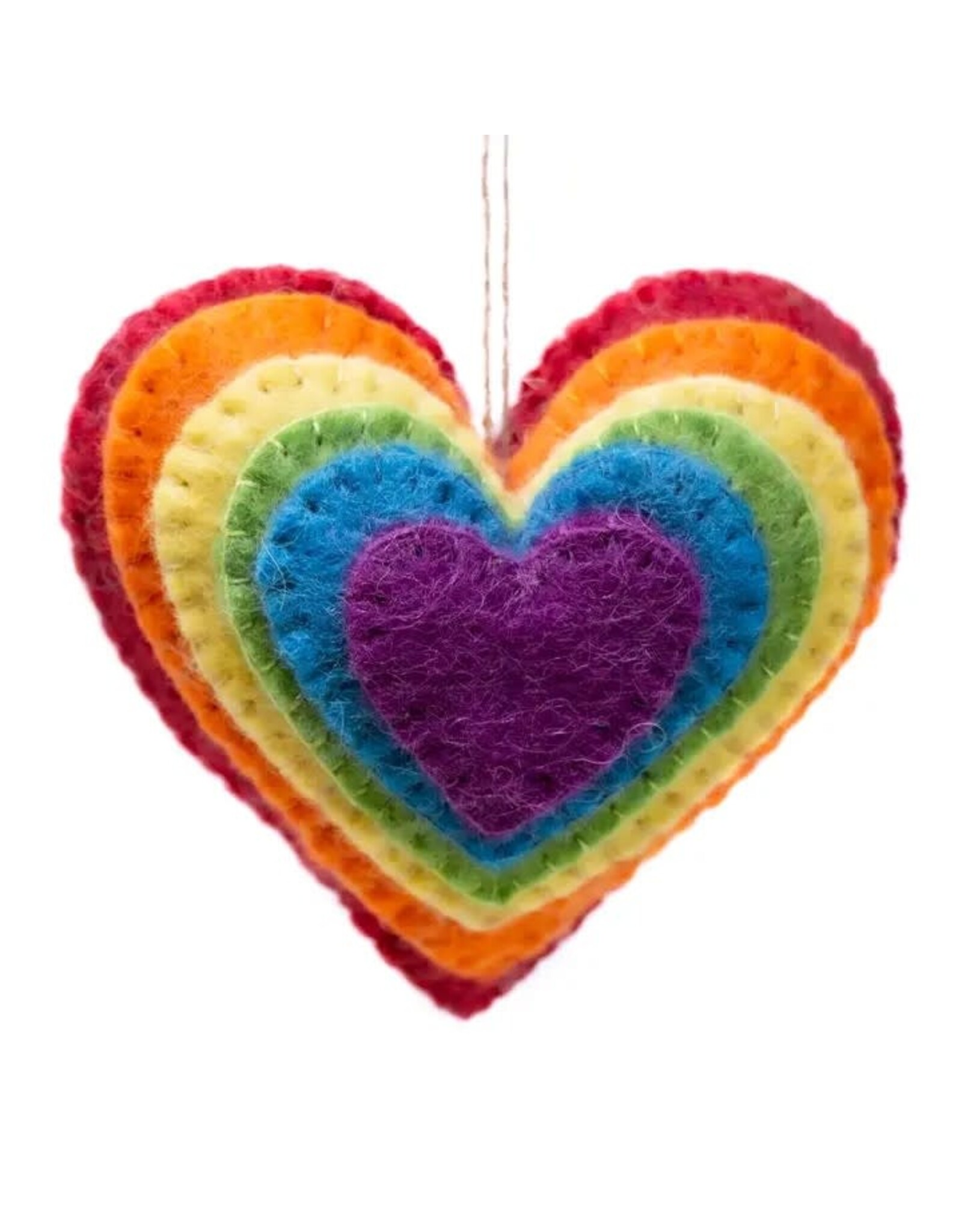 Love Burst Handmade Felt Ornament, Nepal