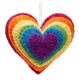 Love Burst Handmade Felt Ornament, Nepal