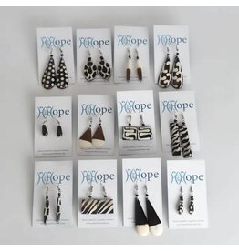 Geometric Bone Earrings, Uganda