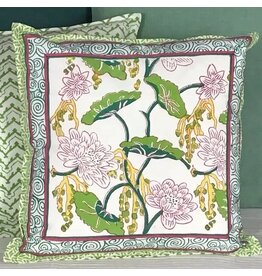 Pillow Printed 24" x 24" Climbing Lotus Pink